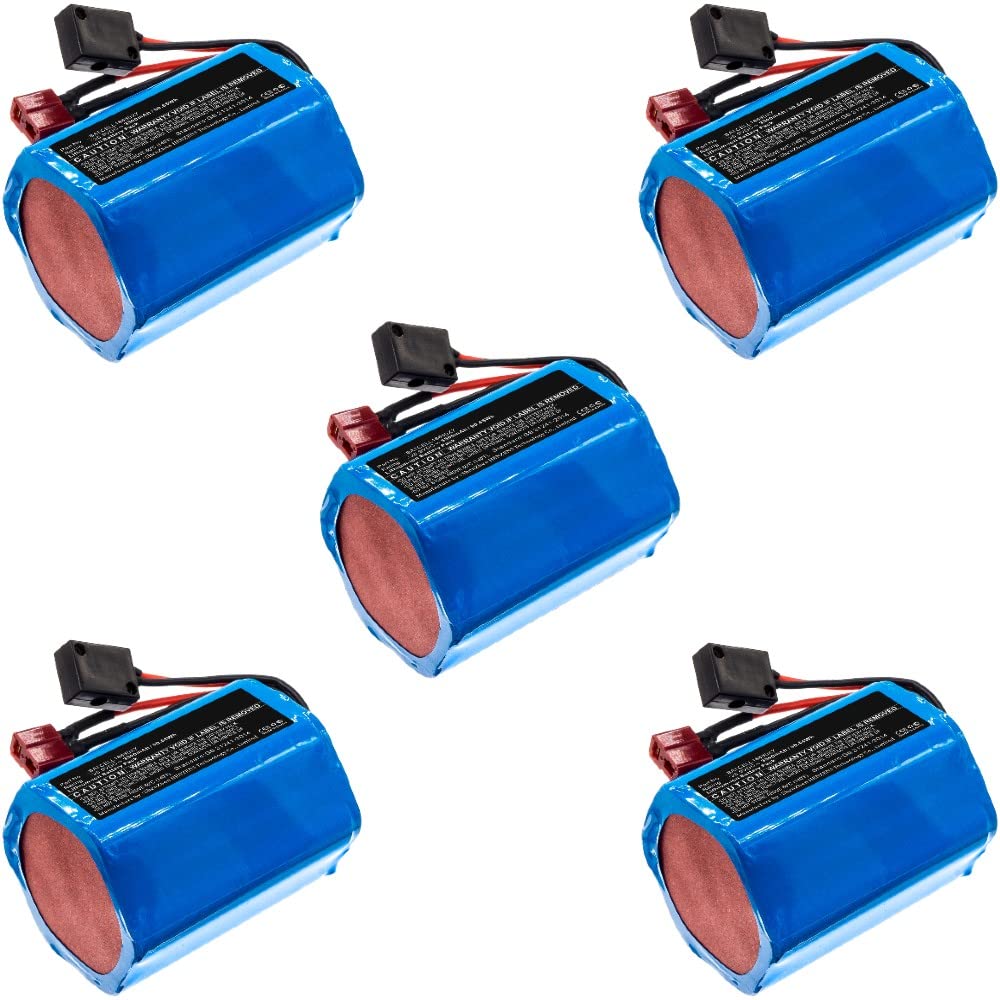 Synergy Digital Flashlight Batteries - 5-Pack Li-ion 18650 3500mAh 25.9V Rechargeable Batteries for Bigblue BATCELL18650X7 Flashlight | Perfect for Camping, Hiking & Emergency Power Outages