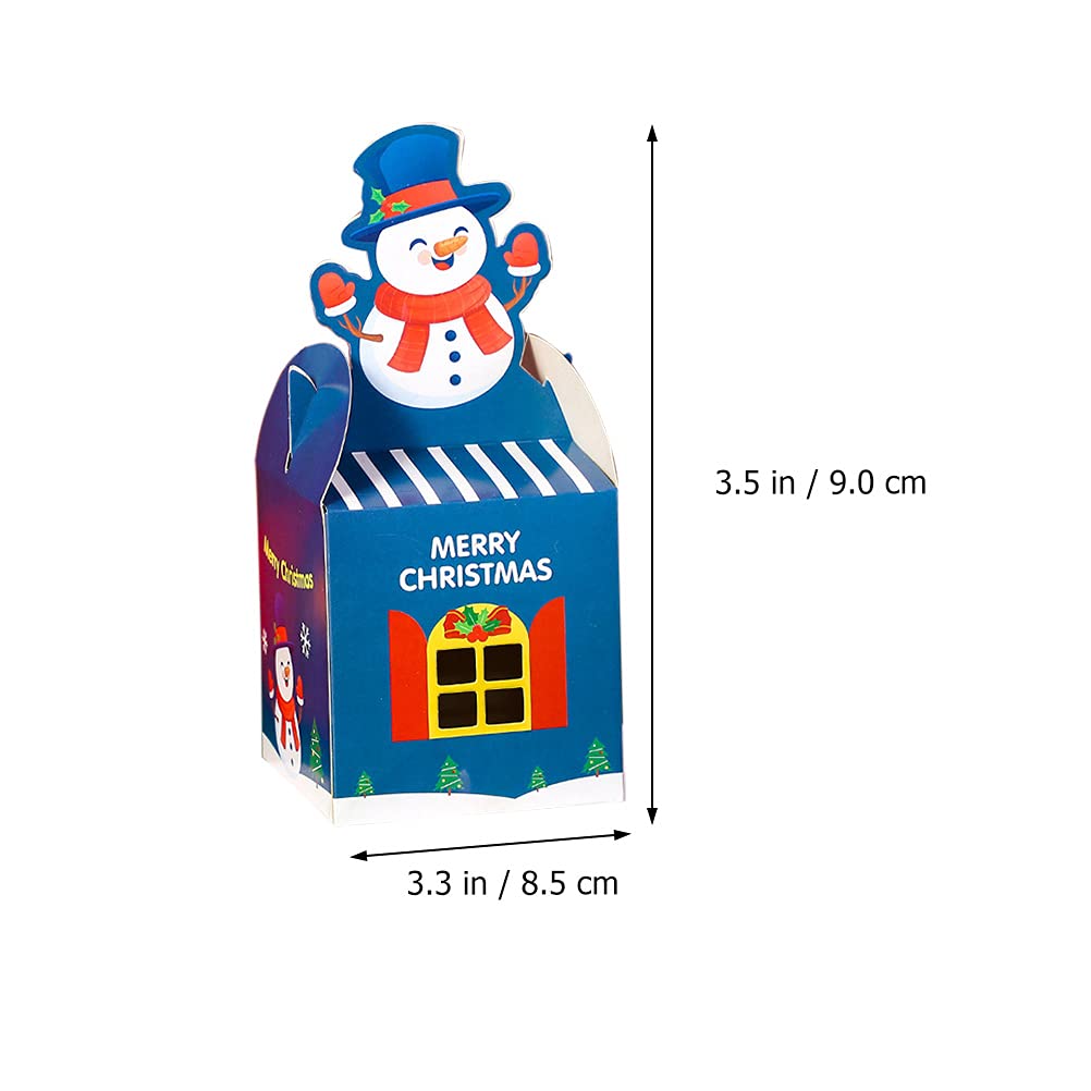 LUOZZY 10Pcs Christmas Apple Gift Boxes - Holiday Candy Containers, Snowman Treat Boxes for Xmas Party Favors, Cookie Packaging & Festive Gift Giving
