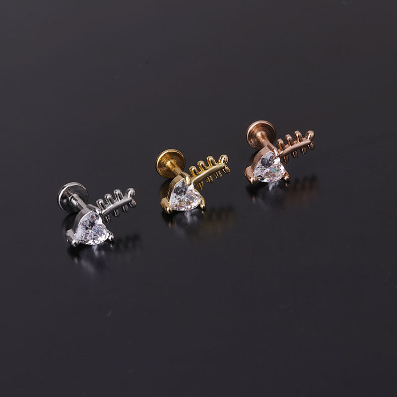 16G Cartilage Safety Pin Fish Bone Helix Piercing Stud - Surgical Steel Body Jewelry for Ear, Nose & Lip | Perfect for Punk, Gothic & Alternative Fashion Styles | HSPJ297