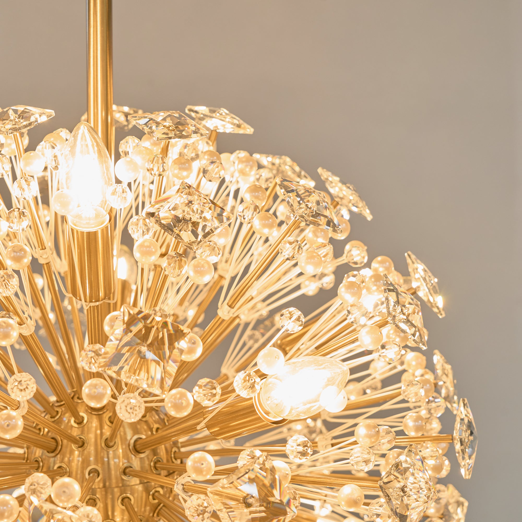 Dickinson Chandelier - Elegant Crystal Ceiling Light Fixture for Dining Room, Living Room & Bedroom | Modern Home Lighting Decor