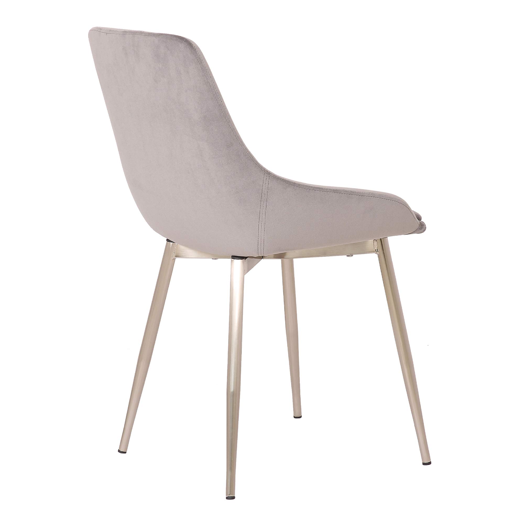 Heidi Contemporary Upholstered Fabric Dining Chair - Gray Accent Chair for Dining Room - 18.5