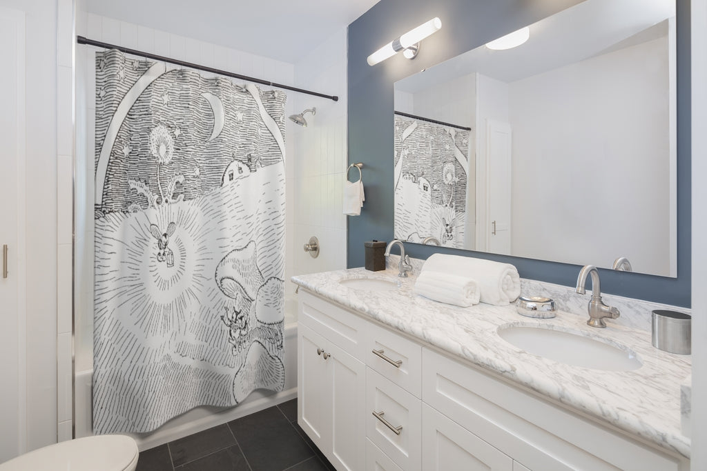Stylish Eclectic Shower Curtain - Waterproof Bathroom Decor for Modern Homes | Perfect for Boho, Vintage & Contemporary Bathrooms