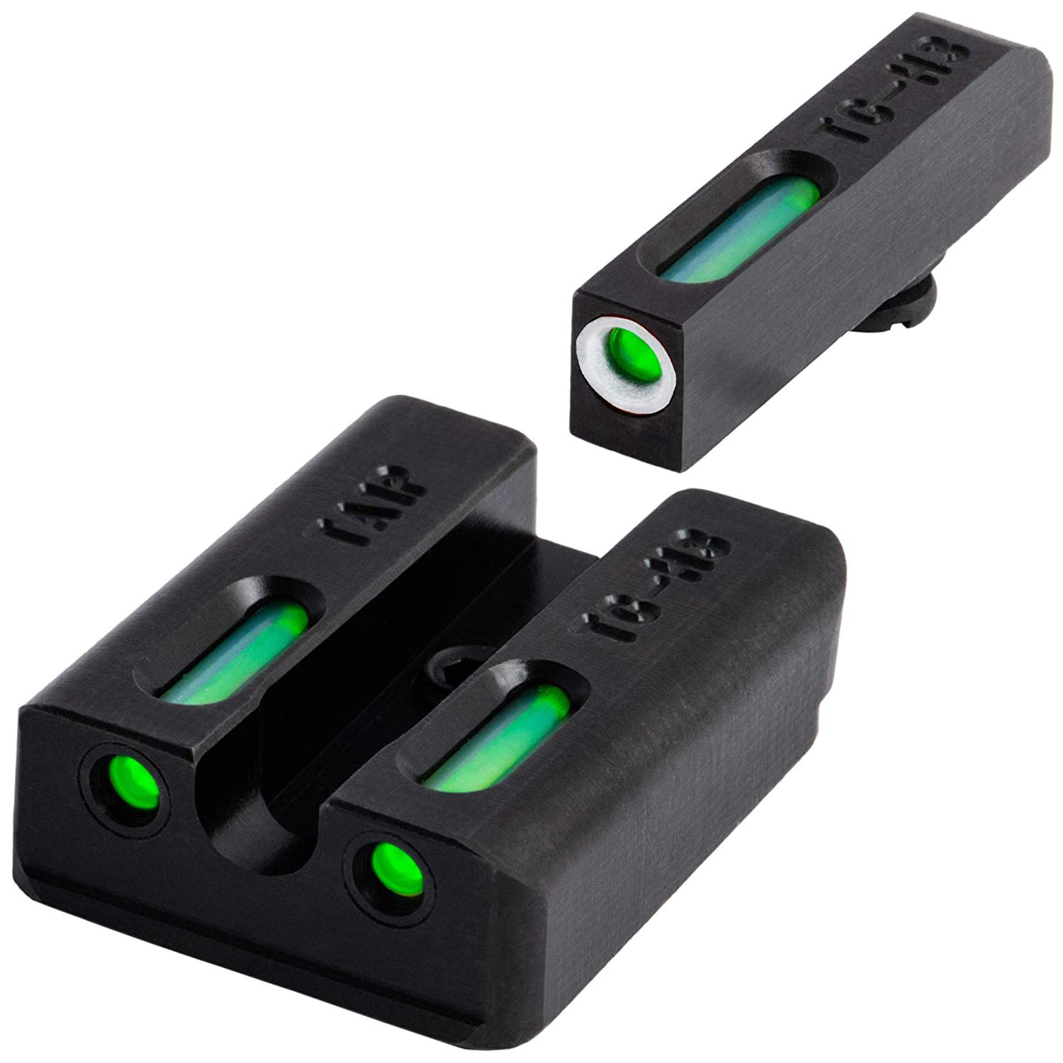 TRUGLO TFX Handgun Sight - Durable Shock-Resistant Compact Tritium & Fiber-Optic Sights for Pistols - Bright Glow for Day & Night Use - Perfect for Home Defense, Tactical Training and Concealed Carry