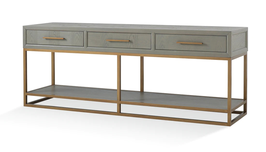 Armani 1/3 Drawer Console Table - Modern Entryway Furniture for Hallway, Living Room & Bedroom Organization