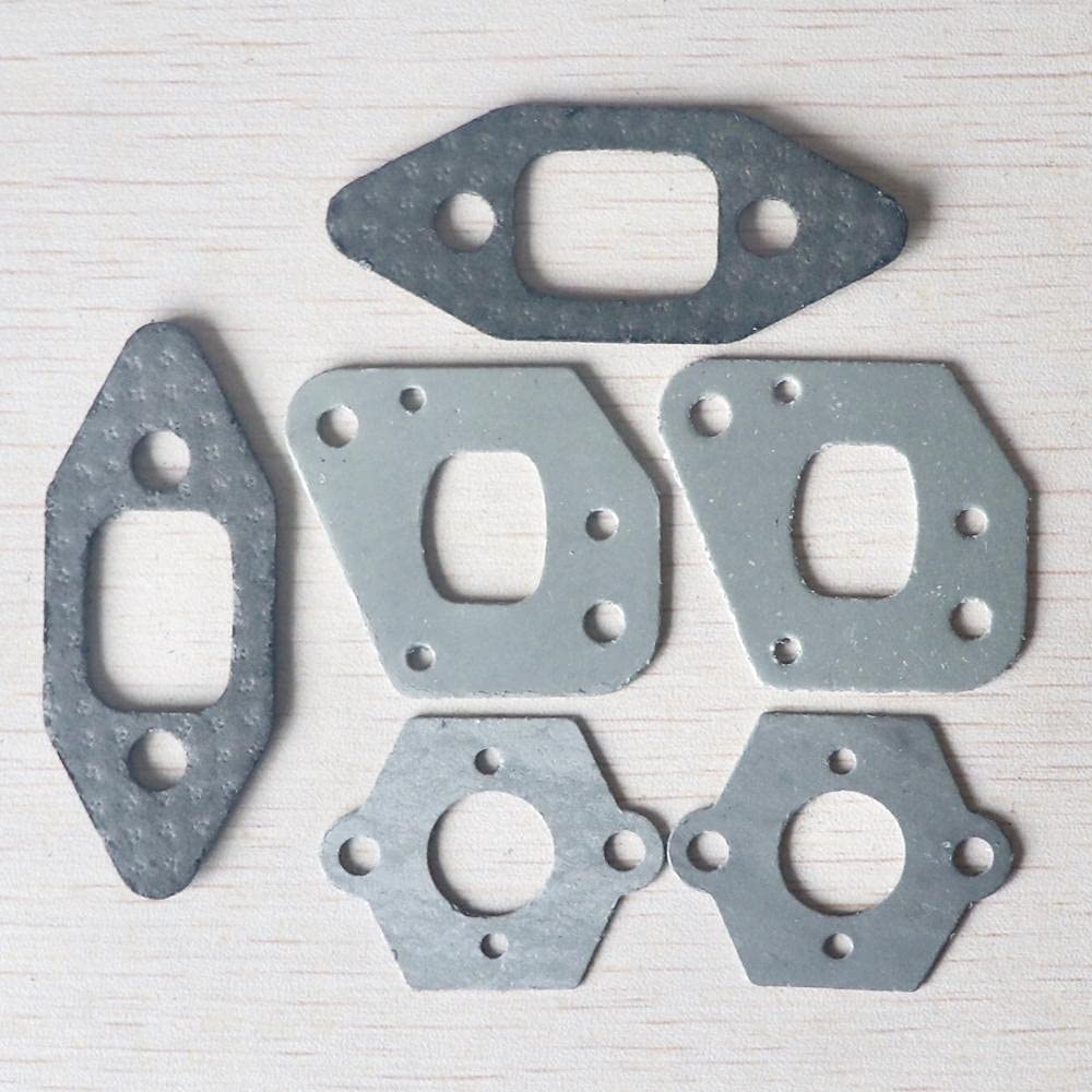 2 Sets Chainsaw Intake Manifold & Carburetor Muffler Gasket Kit - Compatible with Partner 350 351 P350 Replacement Parts - Perfect for Chainsaw Maintenance & Repair in Forestry Work