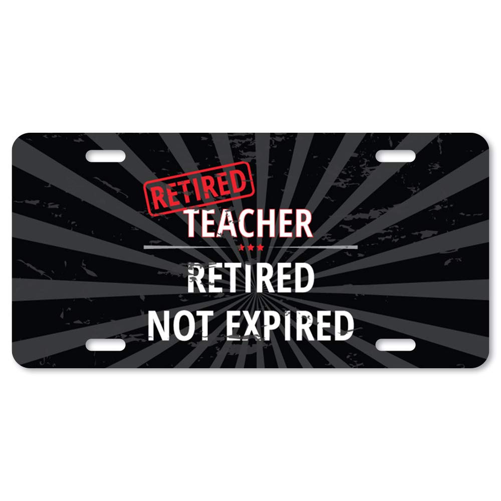 SignMission Retired Teacher Aluminum License Plate - 12