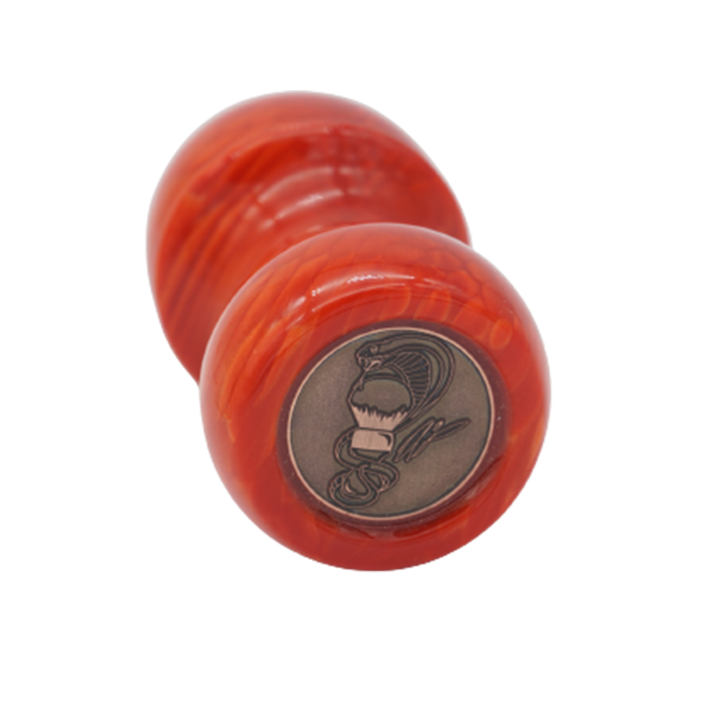 Premium Red Snakeskin Handcrafted Shaving Brush Handle - Fits 24mm & 26mm Knots - Perfect for Wet Shaving & Grooming Kits - Luxury Barber & Home Use Accessory