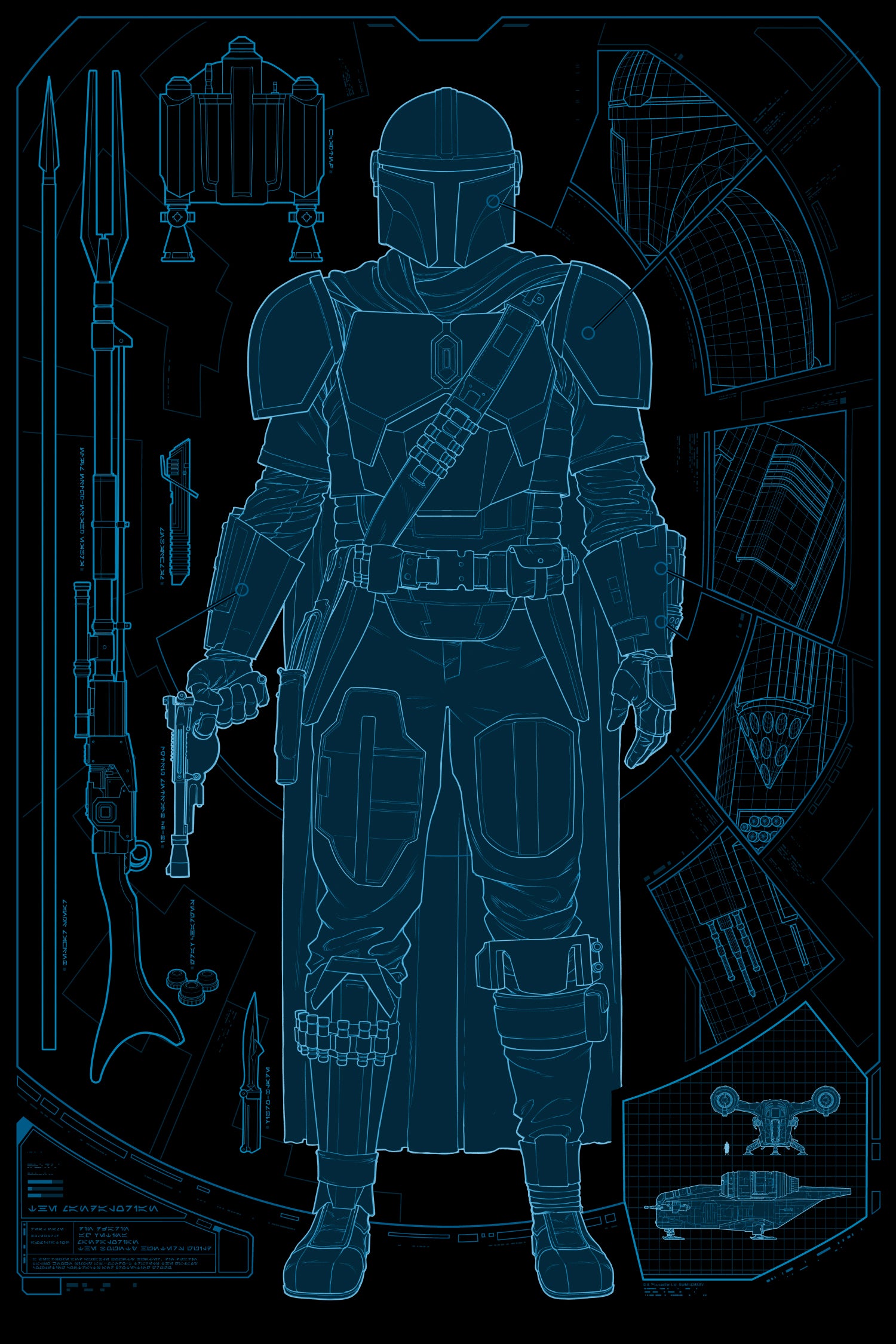 The Mandalorian Poster - Star Wars Wall Art, High-Quality Print, Perfect for Home & Office Decor - Great Gift for Fans & Collectors