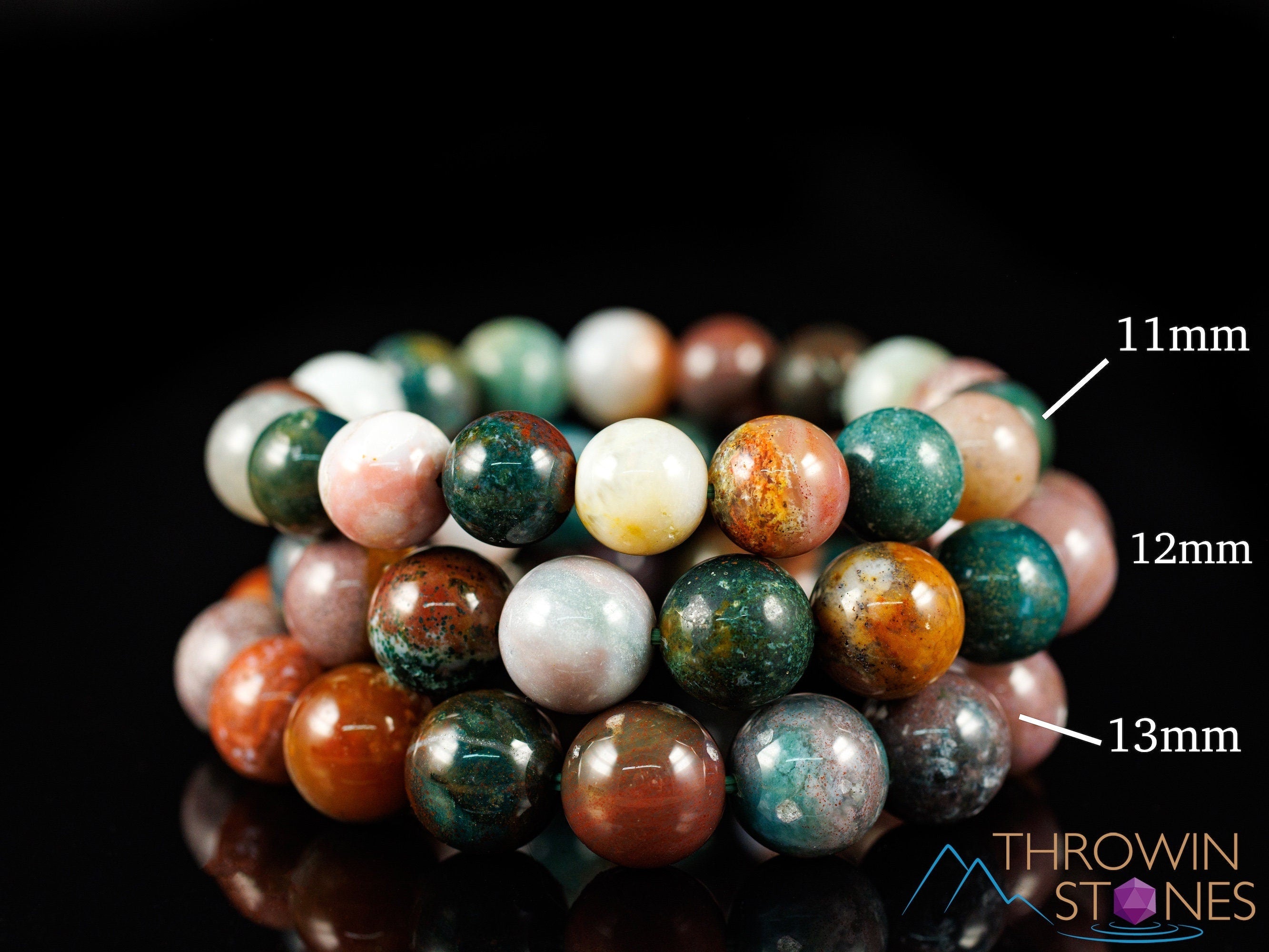 Ocean Jasper Crystal Bracelet - Handmade Healing Stone Bracelet with Round Beads for Women, Natural Gemstone Jewelry for Stress Relief & Positive Energy | Perfect for Meditation, Yoga & Spiritual Gifts