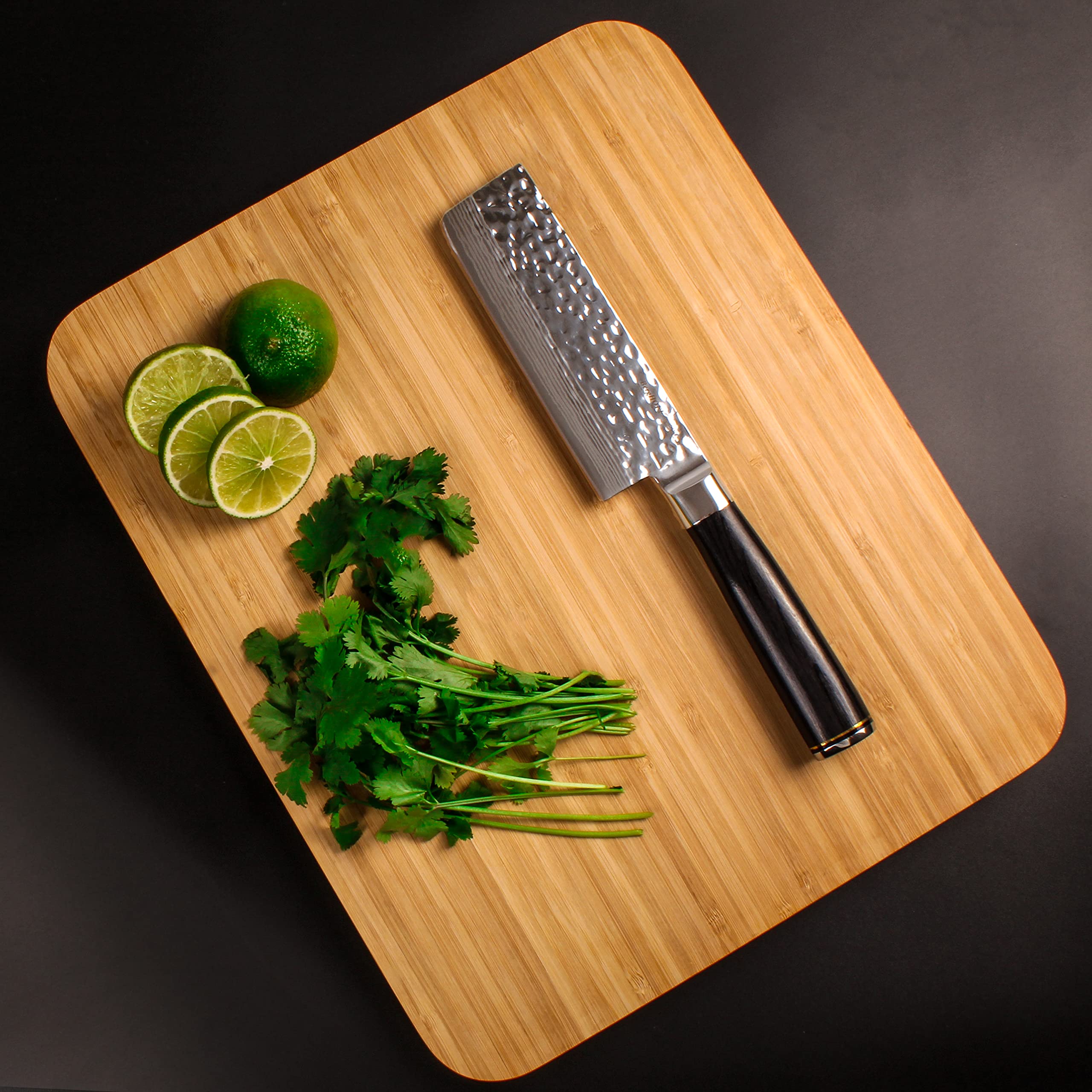 BergHOFF Martello 3-Piece Kitchen Knife Set with Hammered Dot Design - Razor Sharp Stainless Steel Blades, Ergonomic PP Handles for Perfect Balance | Ideal for Chopping, Slicing & Dicing Vegetables, Meat & Fruits
