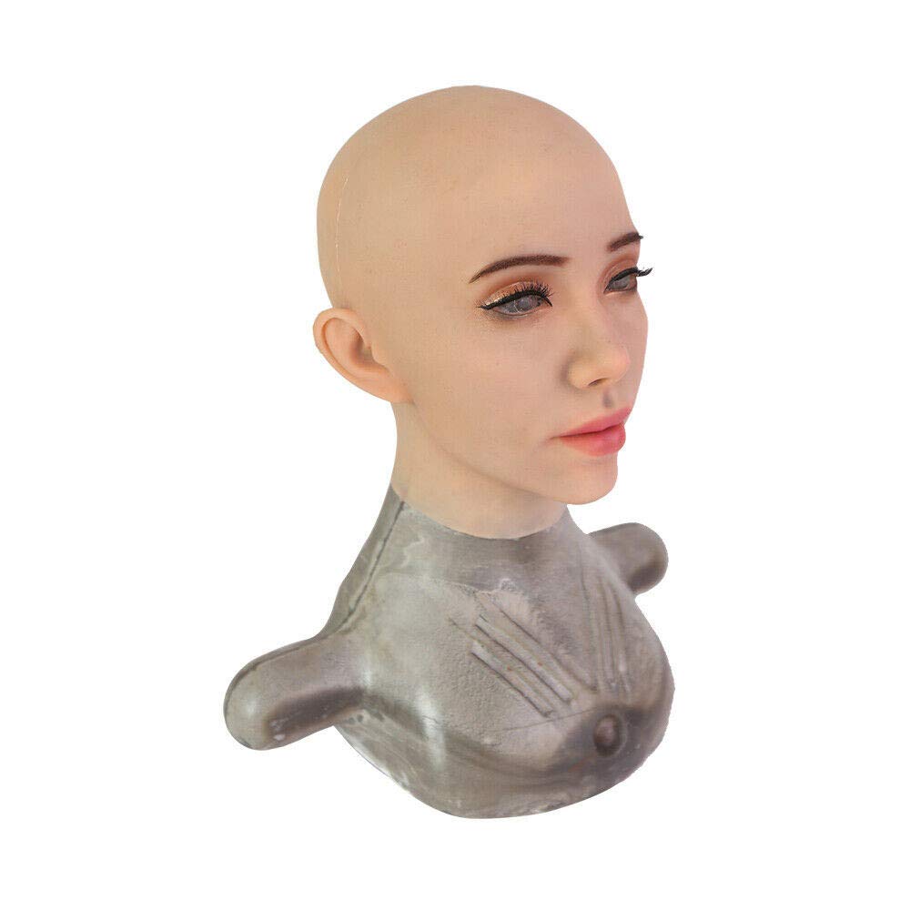 Realistic Silicone Female Face Mask for Crossdressers & Transgender - Perfect for Cosplay, Halloween Costumes & Gender Transformation