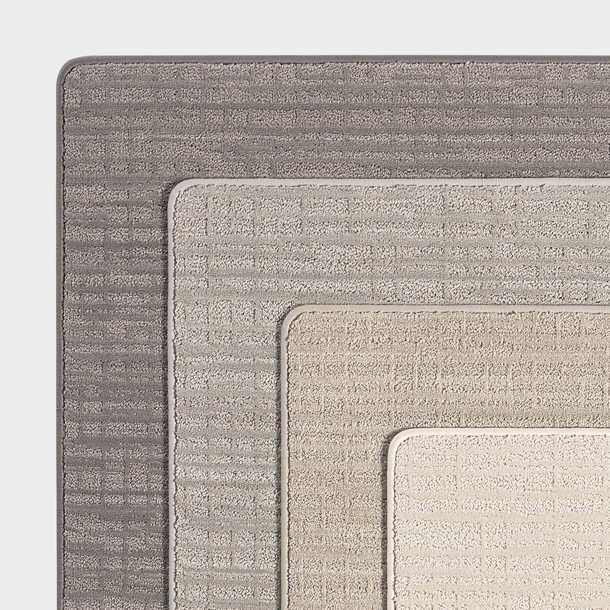 Caracara Crosshatch Custom Rug - Grey Beige Handmade Area Rug for Living Room, Bedroom & Office Decor
