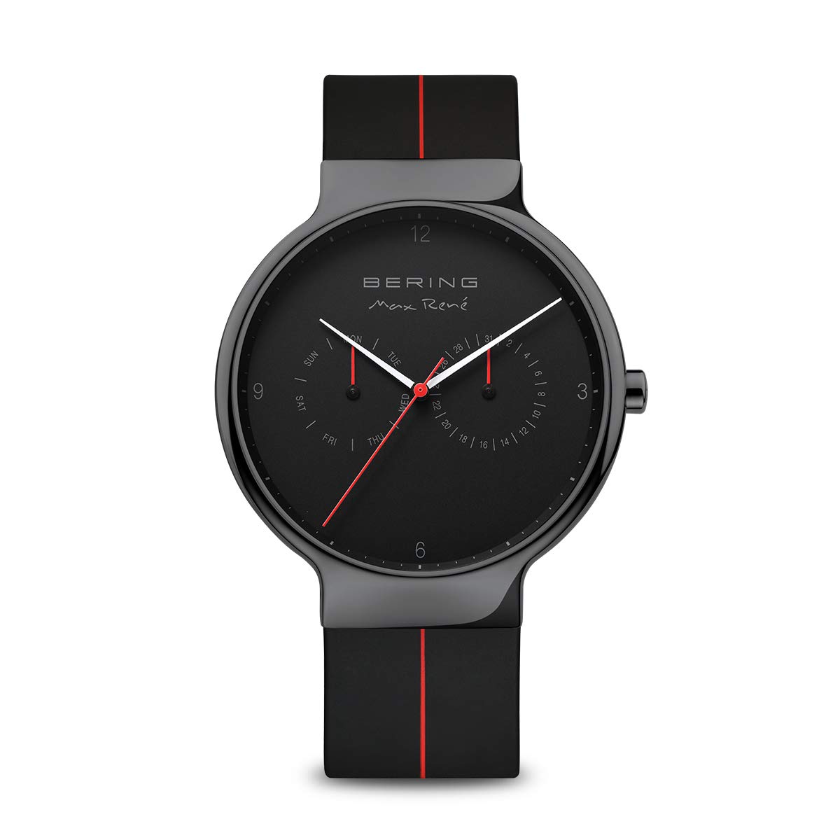 BERING Men's Analog Quartz Watch - Max René Collection with Silicone Strap & Sapphire Crystal | Waterproof & Scratch-Resistant | Perfect for Business, Casual & Outdoor Activities