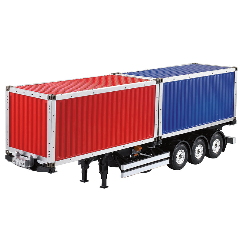 1/14 Scale 3-Axle Metal Chassis 40ft Container Semi Trailer for RC Tractor Truck DIY - 917x202x299mm Radio Controlled Model Truck Accessory - Perfect for Hobbyists, Collectors & RC Vehicle Enthusiasts