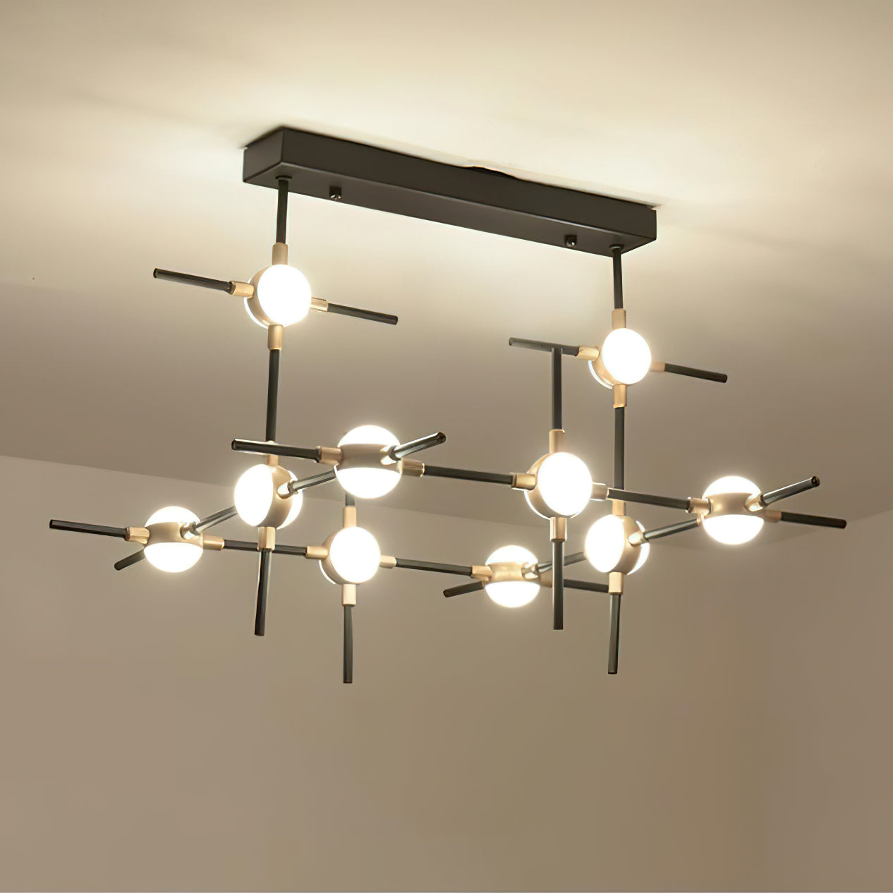 Dorney Modern Floating Ball Ceiling Light Fixture - LED Hanging Sphere Pendant Lamp for Living Room, Bedroom, Dining Room and Office Lighting Decor