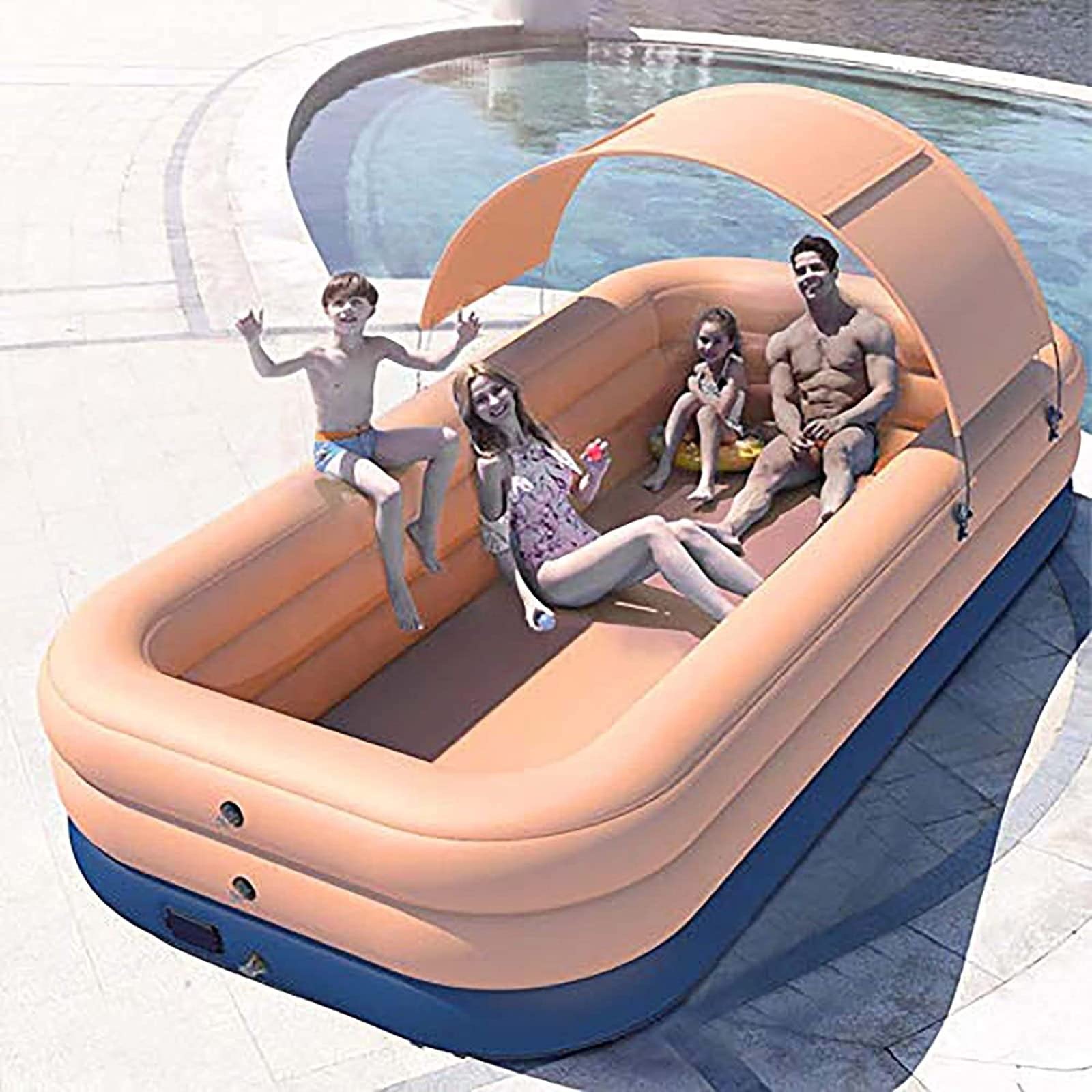 Extra Large Inflatable Paddling Pool for Kids - Outdoor & Indoor Baby Pool Toys for Boys & Girls Ages 3+ (Pink, 3M) - Perfect for Backyard Fun, Summer Parties & Toddler Water Play