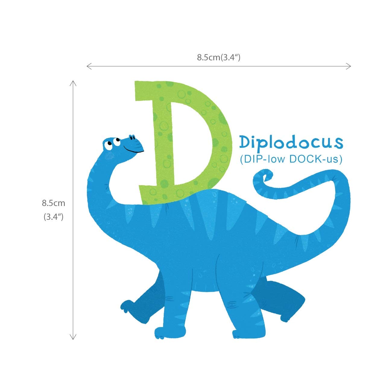 Dinosaur Alphabet Wall Stickers for Kids - DECOWALL DS-8033 A-Z Peel & Stick Nursery Decor, Removable Wall Decals for Bedroom, Living Room, Playroom - Fun Educational Room Decor for Toddlers & Preschoolers