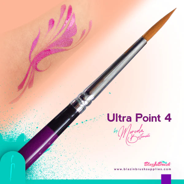 Blazin Brush Ultra Point 4 - Professional Hair Styling Brush for Smoothing & Detangling - Perfect for Salons, Home Use & Travel
