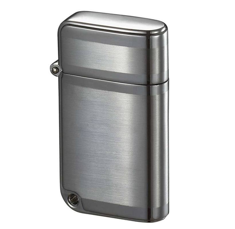 Visol Ranger Brushed Chrome Jet Flame Lighter - Windproof Refillable Butane Torch for Cigars, Camping, BBQ & Outdoor Use