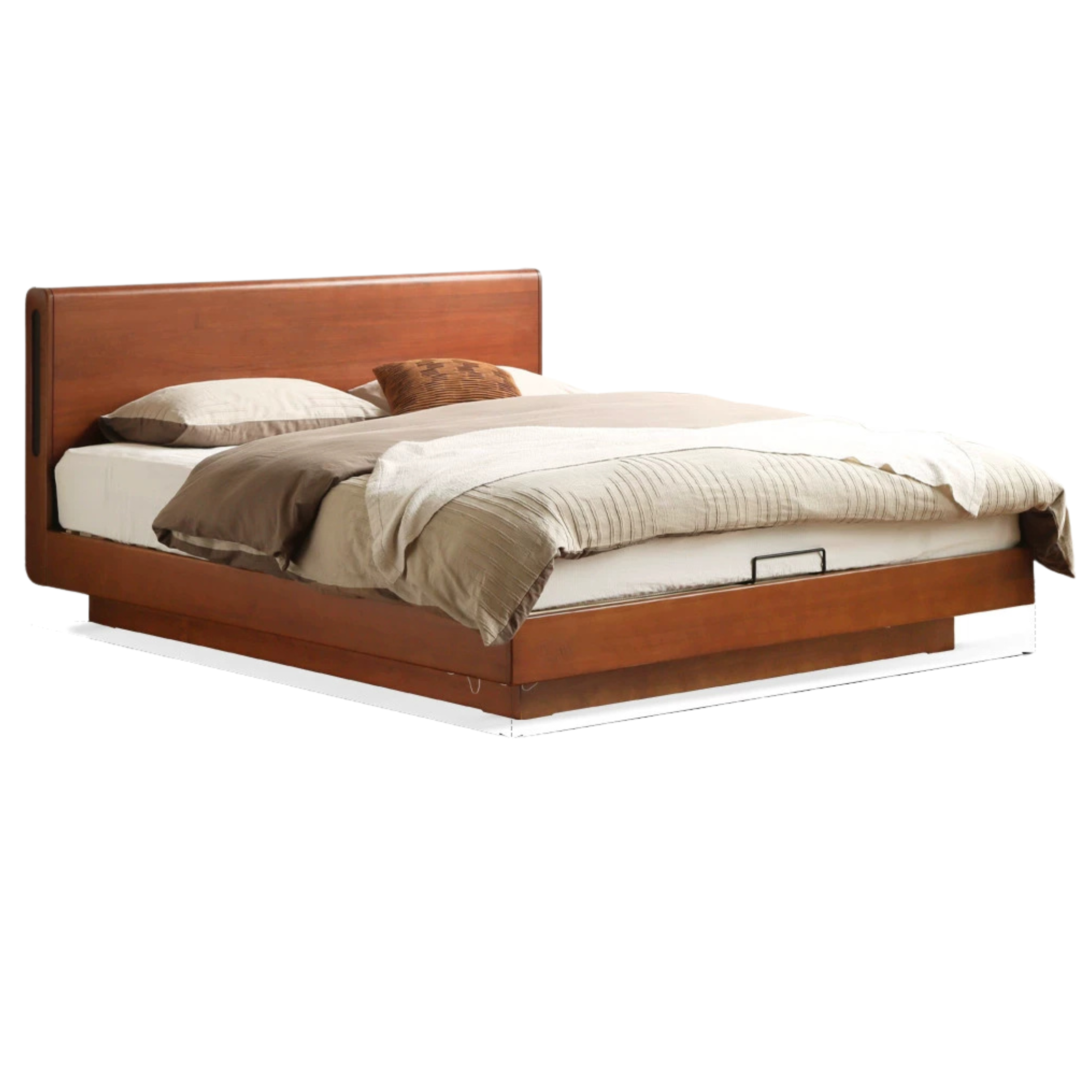 Solid Poplar Wood Storage Bed with Underbed Drawers - Perfect for Small Bedrooms, Kids Rooms & Guest Rooms - Space Saving Bed Frame with Hidden Storage Compartments