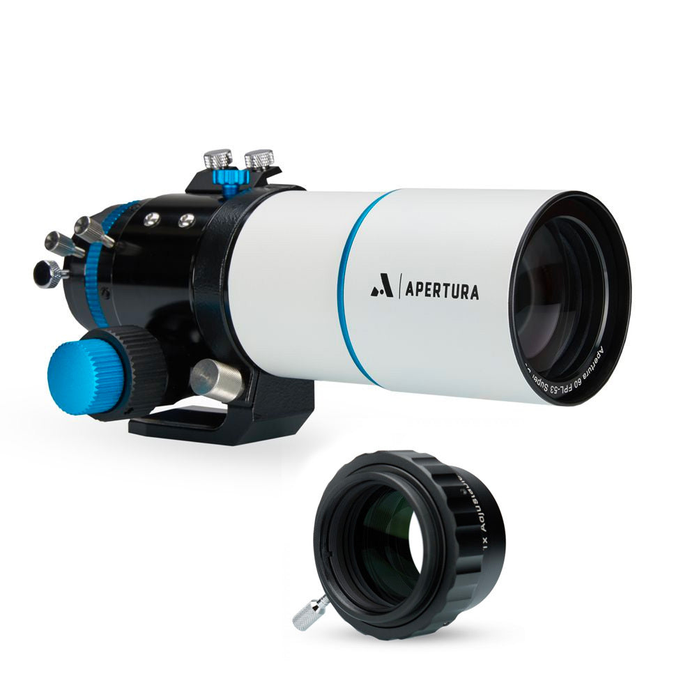 Apertura 60mm f/6 FPL 53 Doublet Refractor Telescope with Field Flattener Kit - 60EDR KIT for Astrophotography & Stargazing