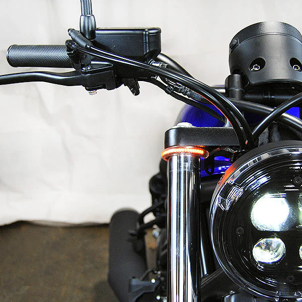 Honda Rebel 500 LED Front Turn Signals - Compatible with 2017-2023 Models - Bright Amber Safety Lights for Motorcycle Night Riding & Urban Commuting