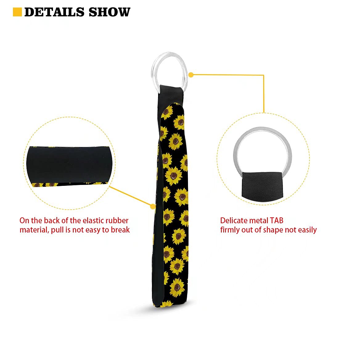 GIFTPUZZ Durable Long Keychains with Metal Ring - Auto Wristlet Key Chain Lanyard for Keys & ID Holders - Perfect for Car Keys, Office Badges, and Everyday Use