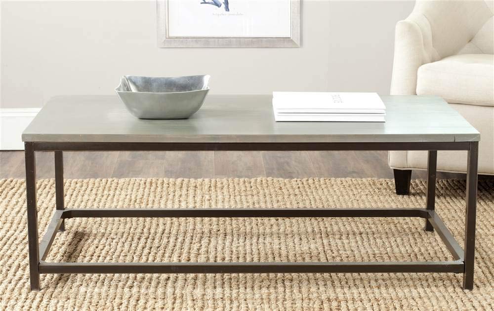 SAFAVIEH American Homes Collection ALEC Brown Pine Coffee Table - Rustic Wooden Living Room Furniture for Home Decor & Cozy Spaces