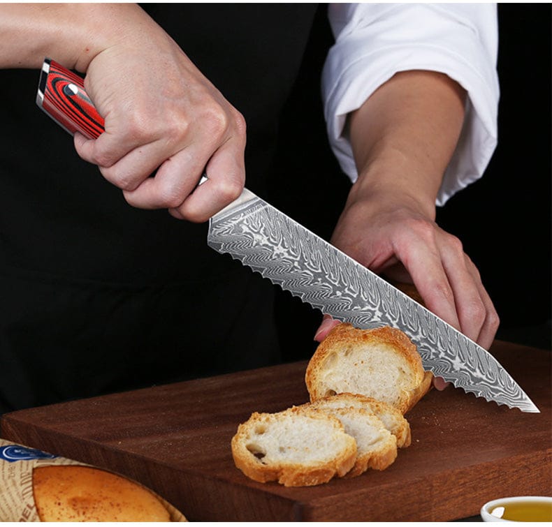 Premium Damascus Steel VG10 Core 6-Piece Japanese Kitchen Knife Set - Professional Chef Knives for Slicing, Dicing & Food Prep - Perfect for Home Cooks & Culinary Experts