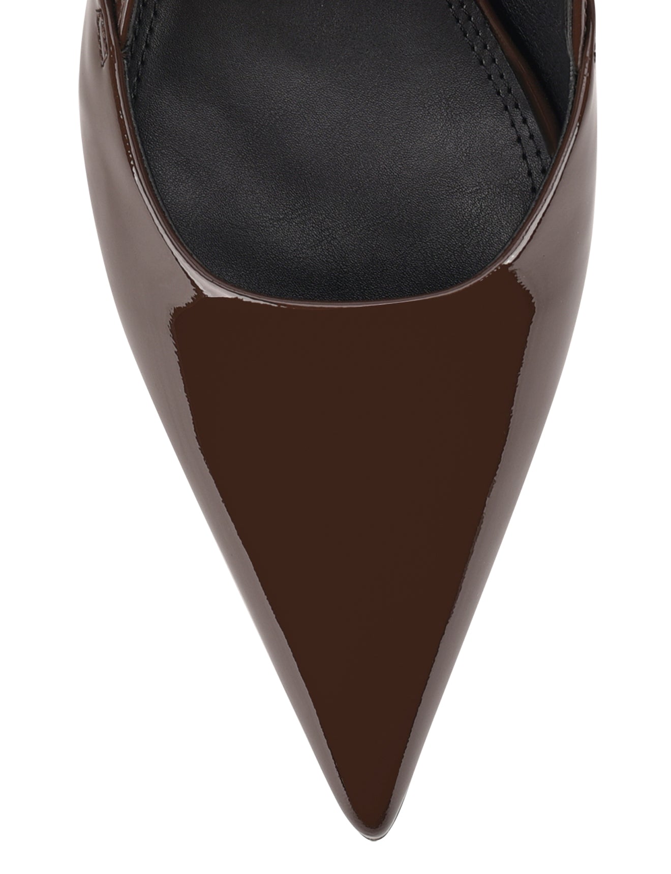 Yasmine Slingback Heels for Women - Chocolate Brown Patent Leather Dress Shoes - Comfortable High Heels for Party, Wedding & Office Wear