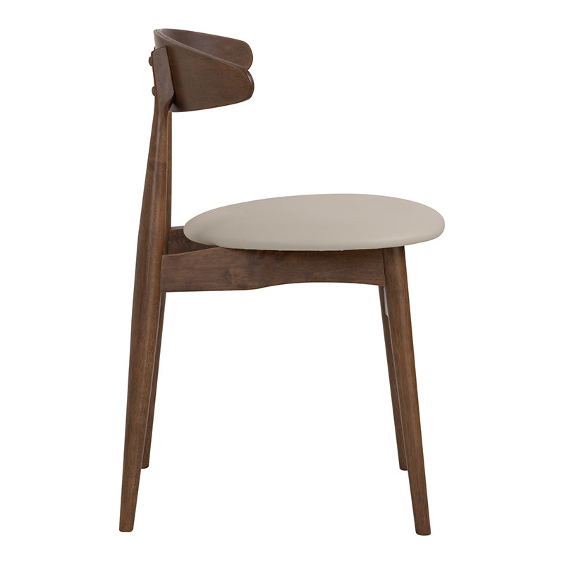 TELYN Modern Dining Chair Set - Cocoa & Cream Upholstered Kitchen Chairs for Home & Restaurant Use - Comfortable Seating for Dining Room, Breakfast Nook & Cafe