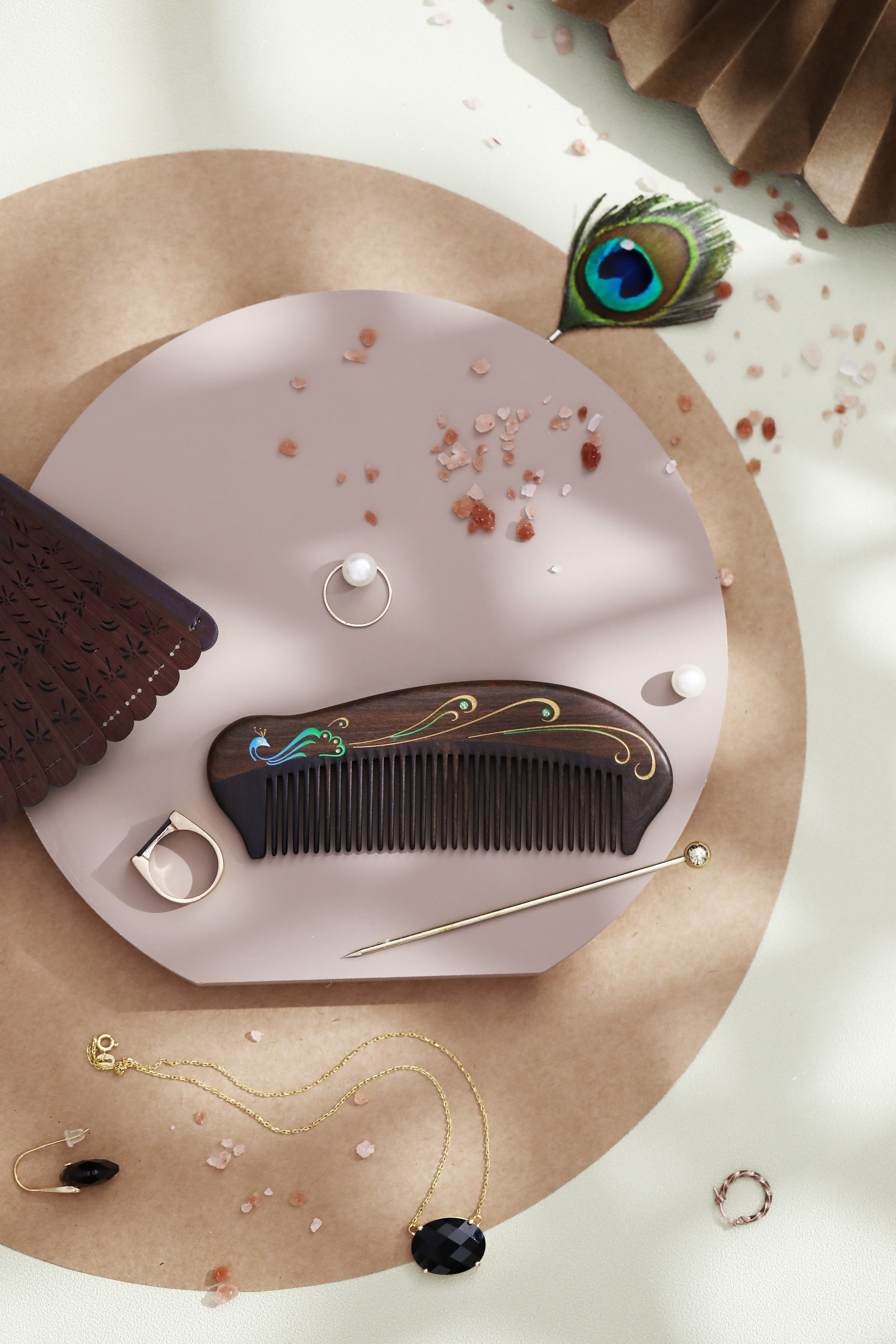 Peacock Feather Hair Comb for Women - Elegant Bridal Hair Accessories for Weddings, Prom, and Special Occasions