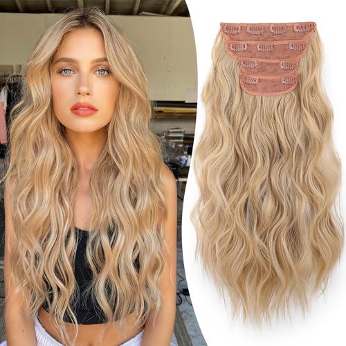 Wavy-Ash Blonde Mixed Bleach Blonde