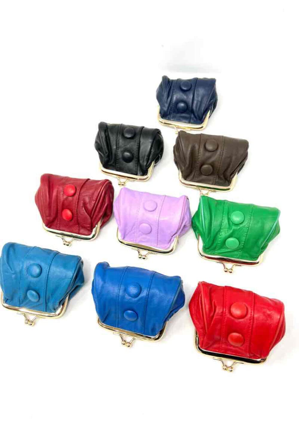 Women's Genuine Leather Mini Purse with Money Clip & Key Holder - Compact Wallet for Cash, Cards & Keys (Blue) - Perfect for Everyday Use, Travel & Gifts