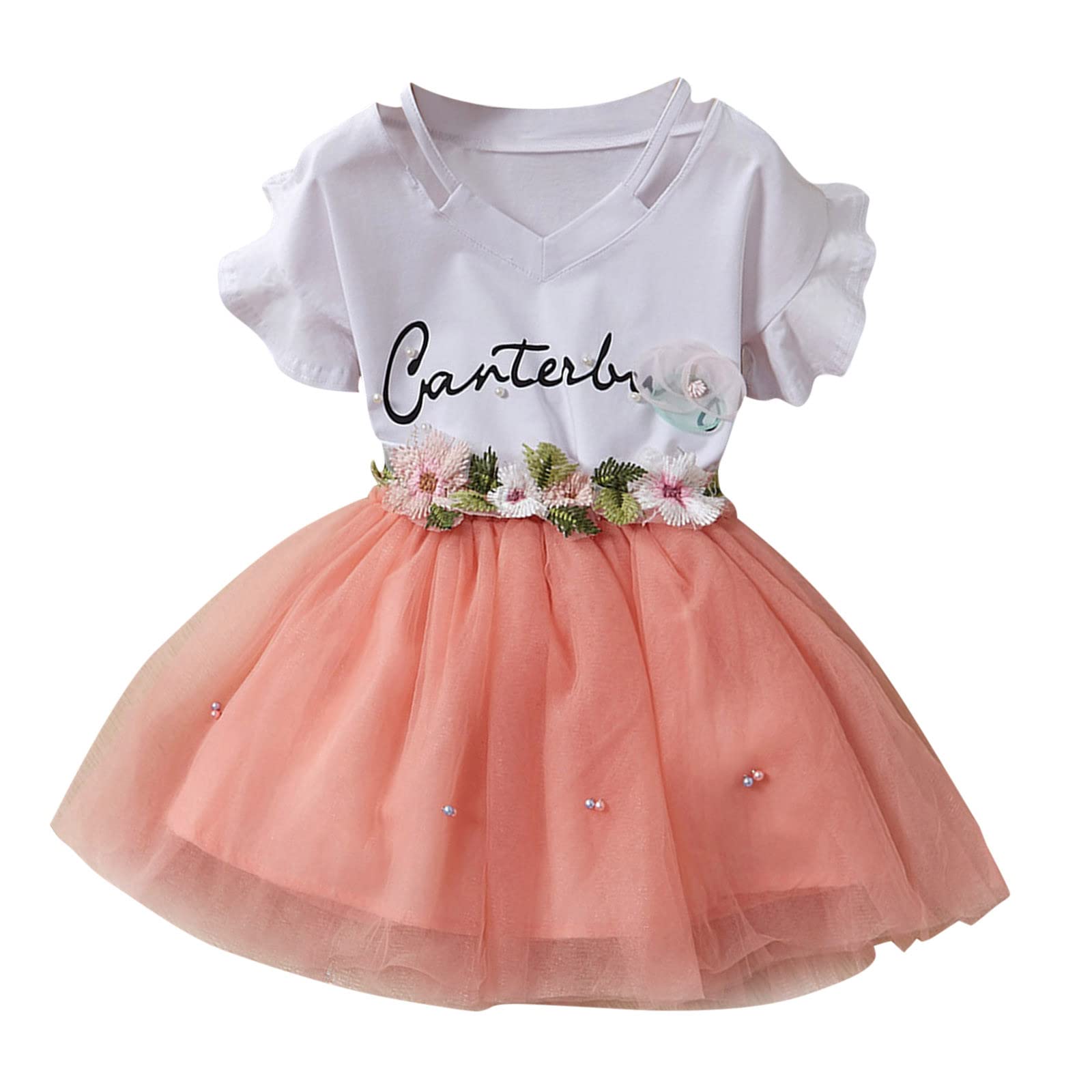 Adorable 2-Piece Summer Outfits for Toddler Girls - Bubble Romper & Corduroy Skirt Set | Cute Playtime & Photo Shoot Clothes