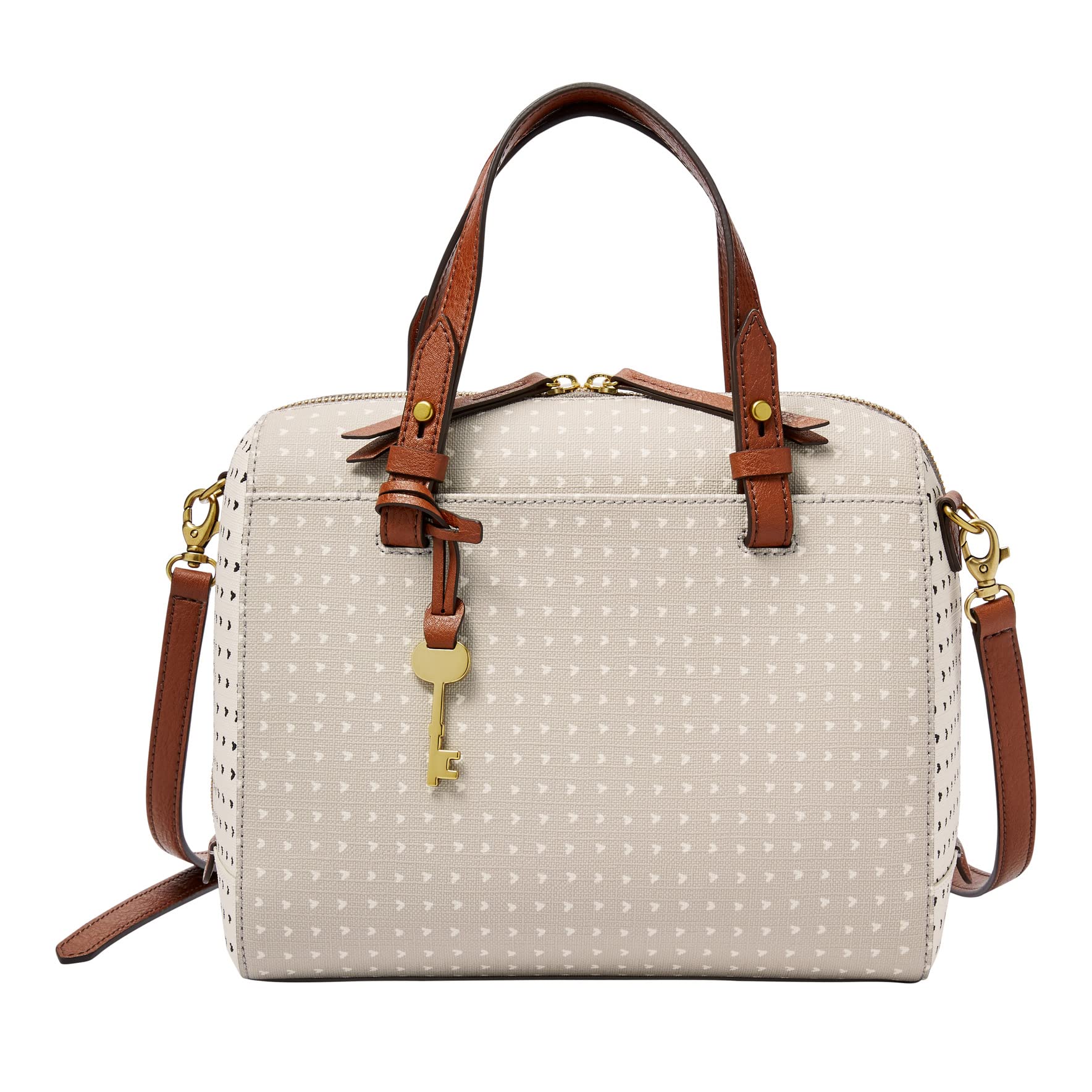 Fossil Rachel Satchel Purse for Women - Genuine Leather Crossbody Handbag with Adjustable Strap, Perfect for Work, Travel & Everyday Use