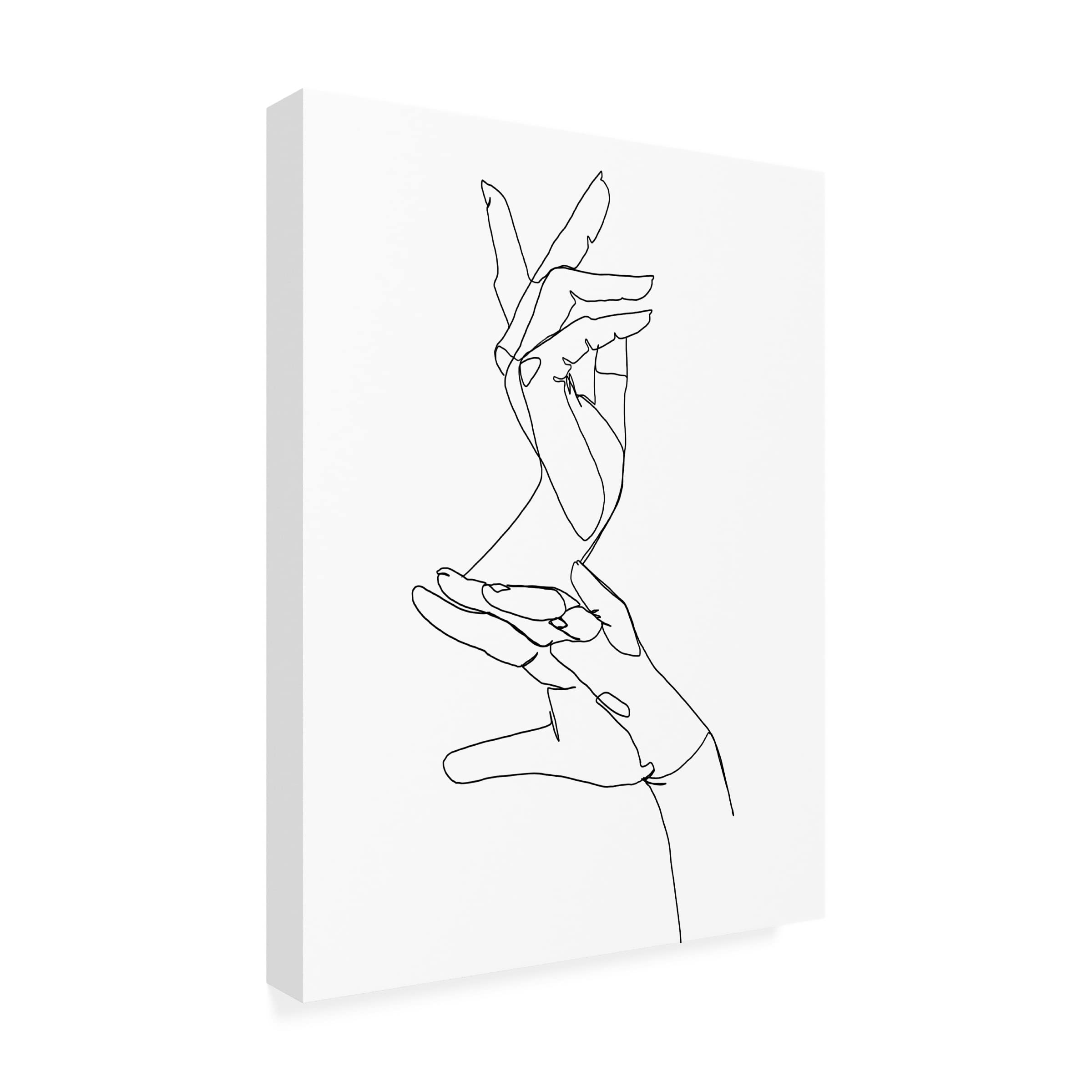 Grace Popp 'Magic Hands I' Canvas Wall Art Print - Modern Abstract Painting for Living Room, Bedroom & Office Decor