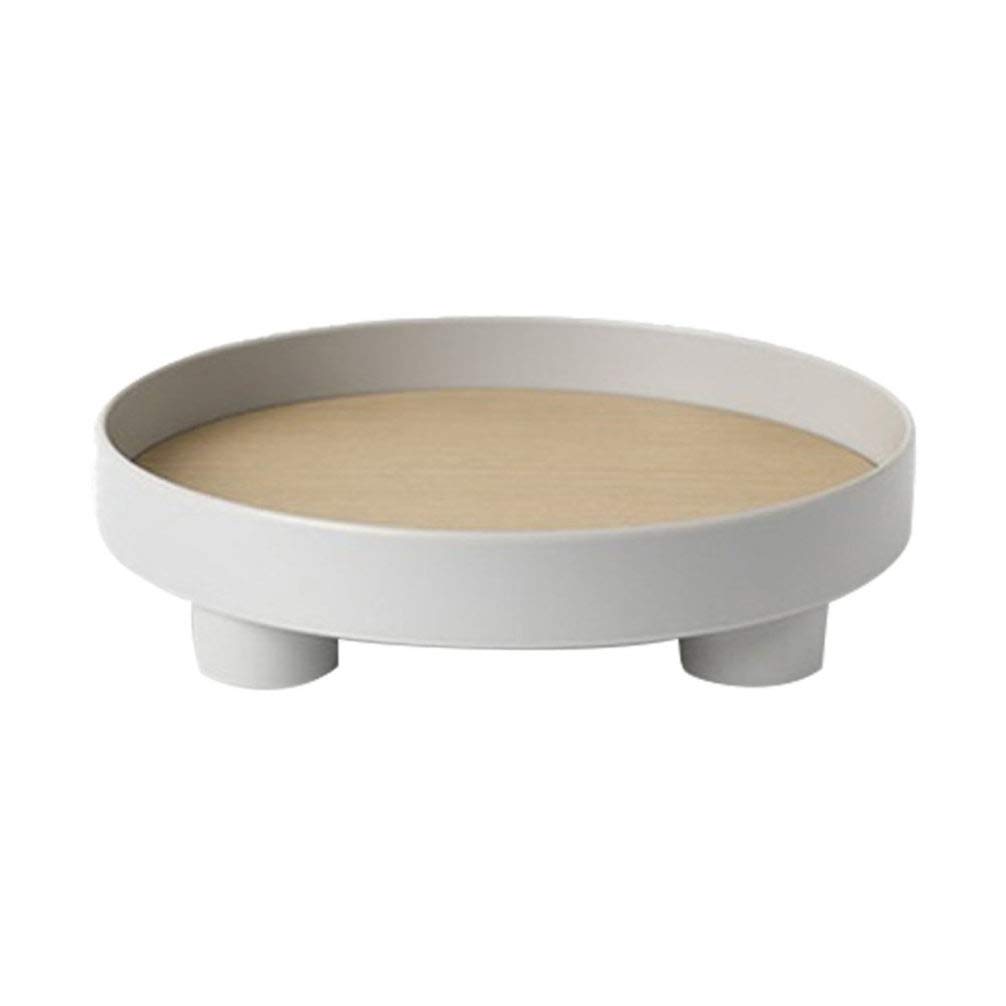 Cabilock Round Jewelry Organizer Tray - Rustic White Trinket Dish for Rings, Earrings & Necklaces | Desktop Storage Solution for Jewelry, Keys & Small Sundries | Perfect for Vanity, Dresser & Gift Giving