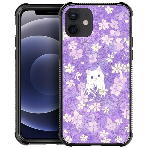 The cat in the purple flower
