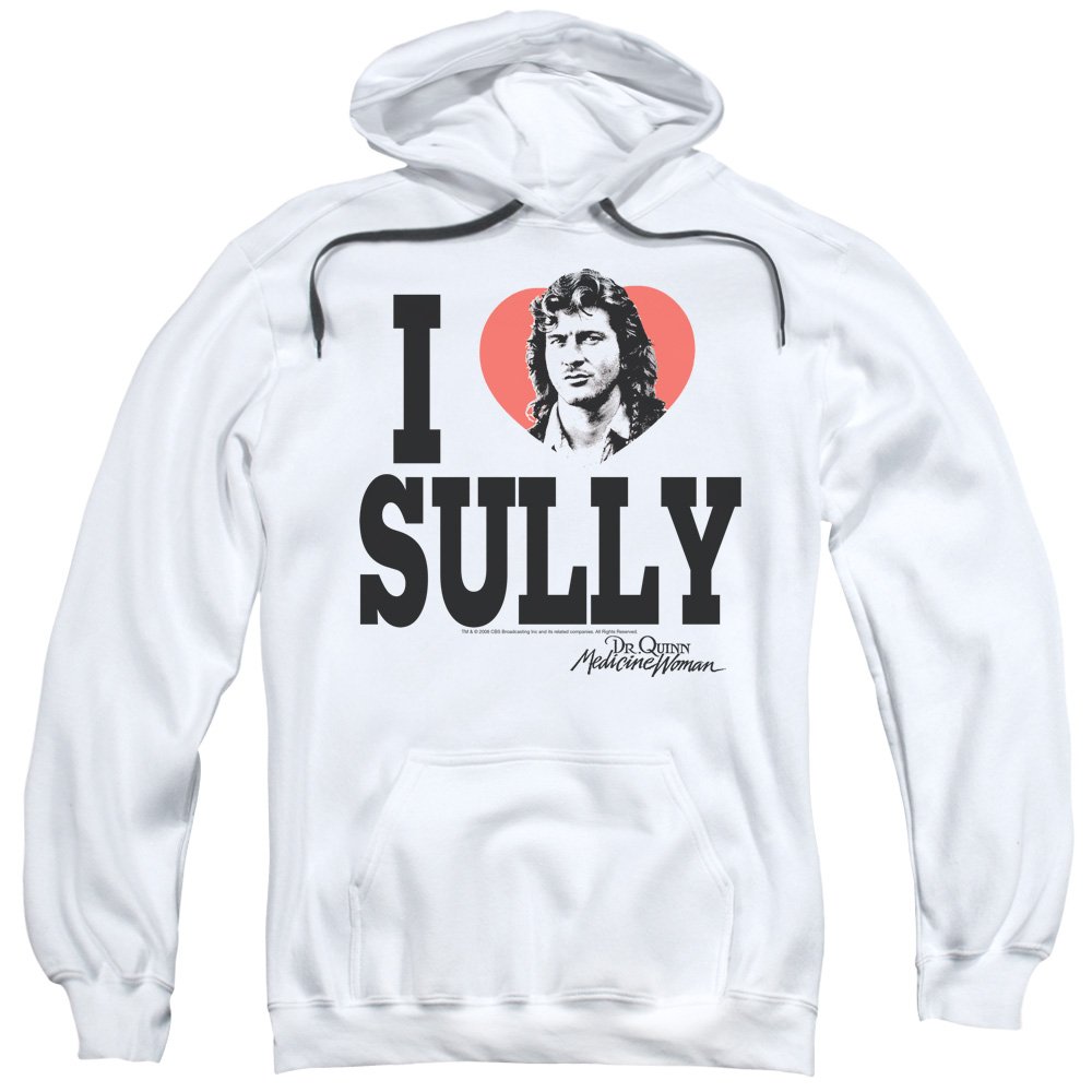 Dr.Quinn Men's I Heart Sully Pullover Hoodie - Soft Cotton Fleece Sweatshirt for Casual Wear & Outdoor Activities