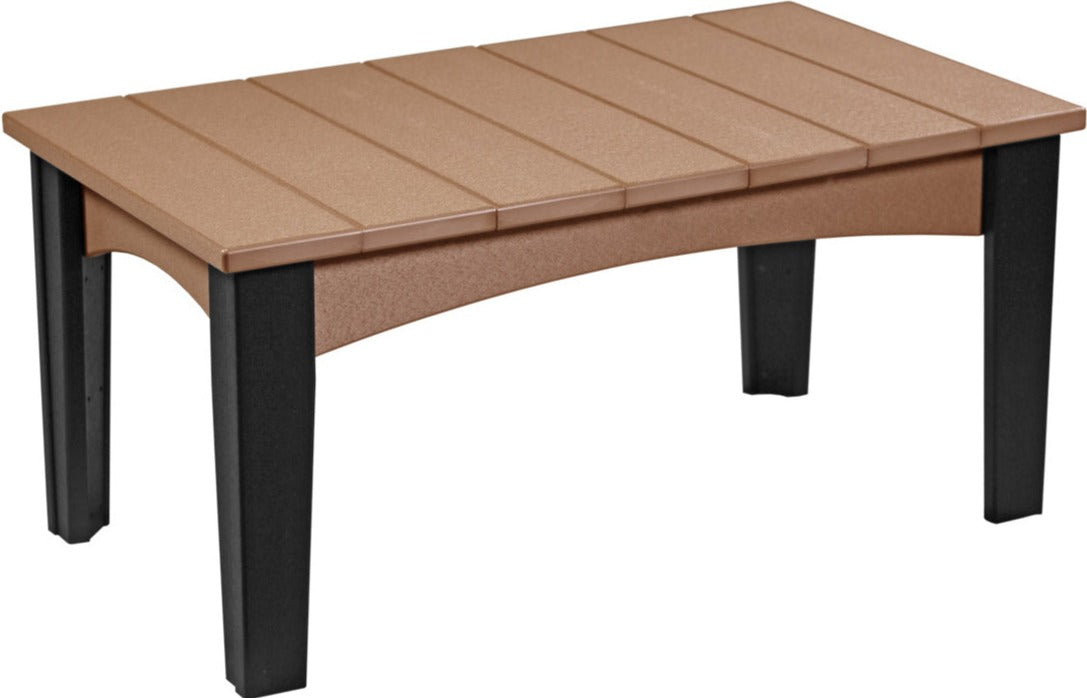 LuxCraft Modern Wooden Island Coffee Table - Stylish Living Room Centerpiece for Home Decor & Entertaining