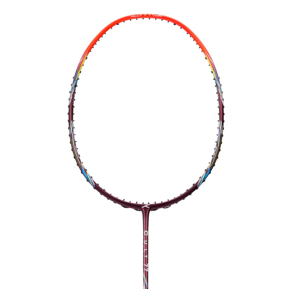 HNDRD Cult 77 Professional Badminton Racket - Pre-Strung Carbon Fiber Shuttlecock Racket for Adults & Teens - Perfect for Indoor/Outdoor Games, Training & Tournament Play