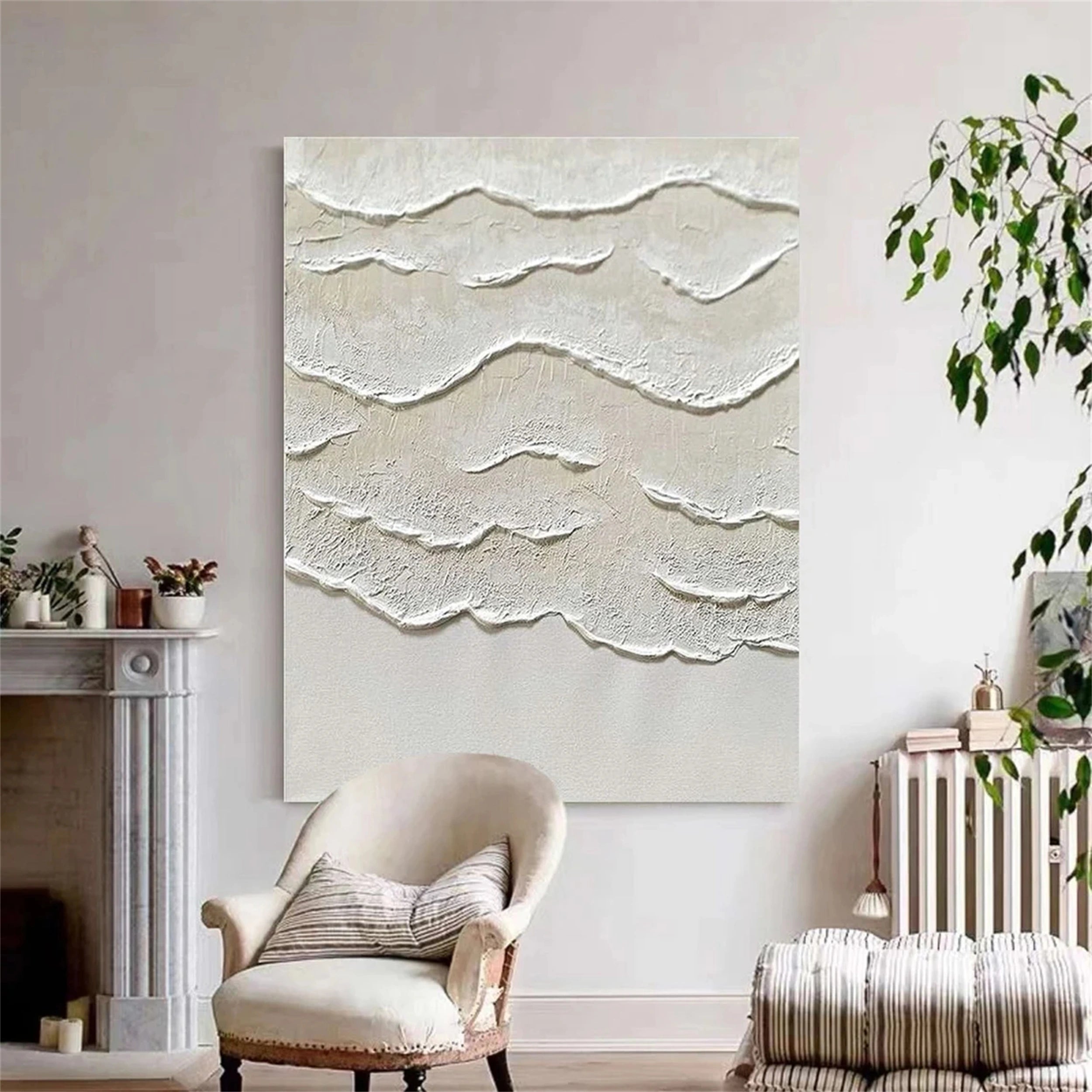 Ocean and Sky Painting #OS 111 - Handmade Canvas Wall Art for Home Decor, Office & Living Room - Coastal Landscape Seascape Artwork
