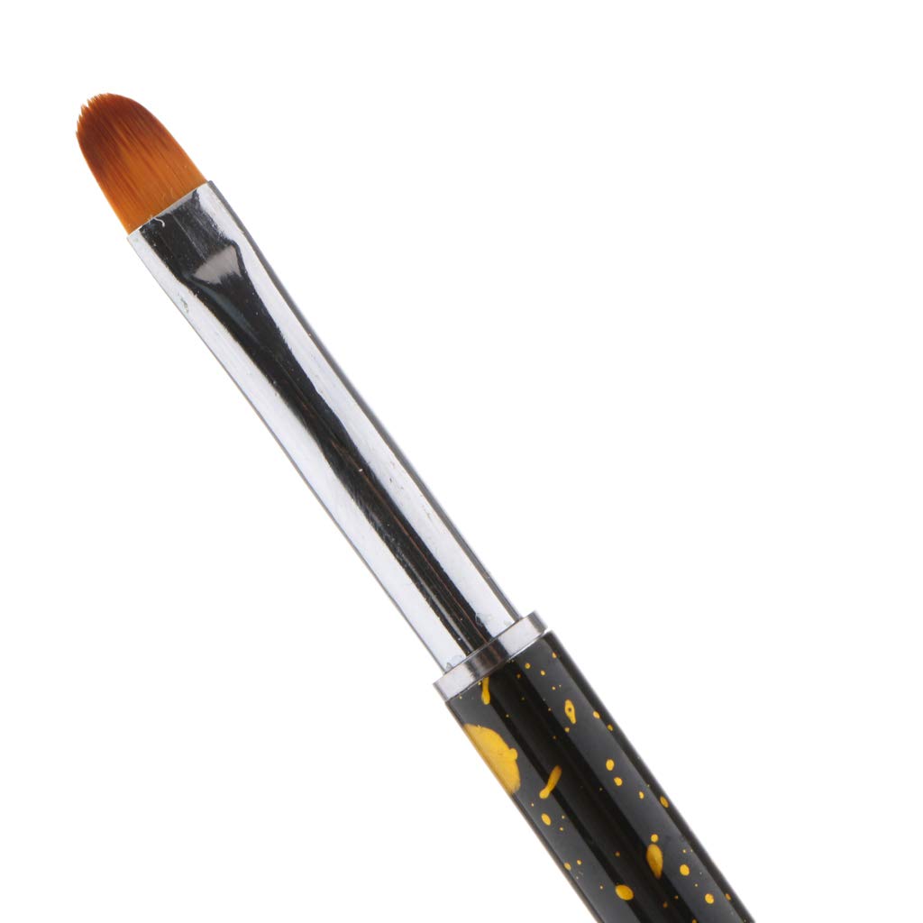 VMS INDIA Mermaid UV Gel Nail Polish Set - 02 Yellow Nail Art Drawing & Painting Pen Brushes for Professional Salon & DIY Manicure at Home