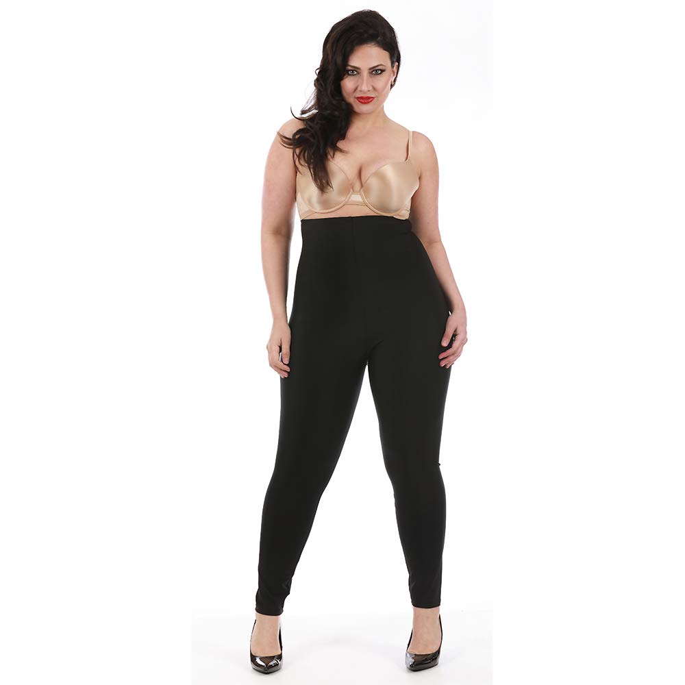 Women's High Waist Compression Shapewear Leggings - Tummy Control & Body Shaping - Seamless Smoothing Tights WP40221 for Workout, Yoga & Everyday Wear