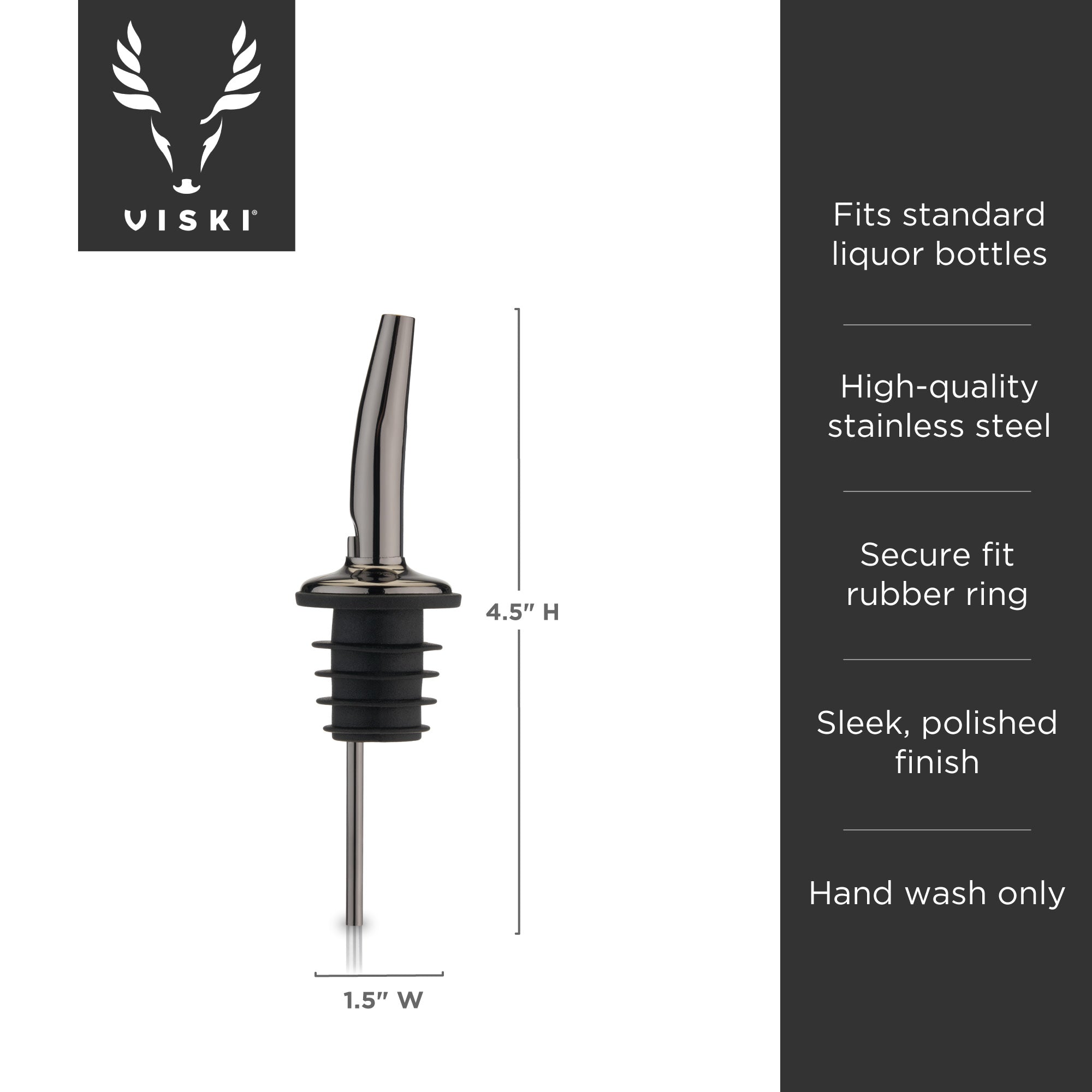 Premium Liquor Pourer with Drip-Free Spout - Fast & Smooth Alcohol Dispenser for Whiskey, Vodka, Tequila & More - Perfect for Home Bars, Parties & Restaurants