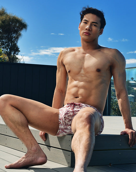2Eros Hawaii Pastel Swim Brief - Stylish Men's Swimwear for Beach & Pool | Quick Dry Comfortable Swim Trunks for Vacation, Surfing & Summer Fun