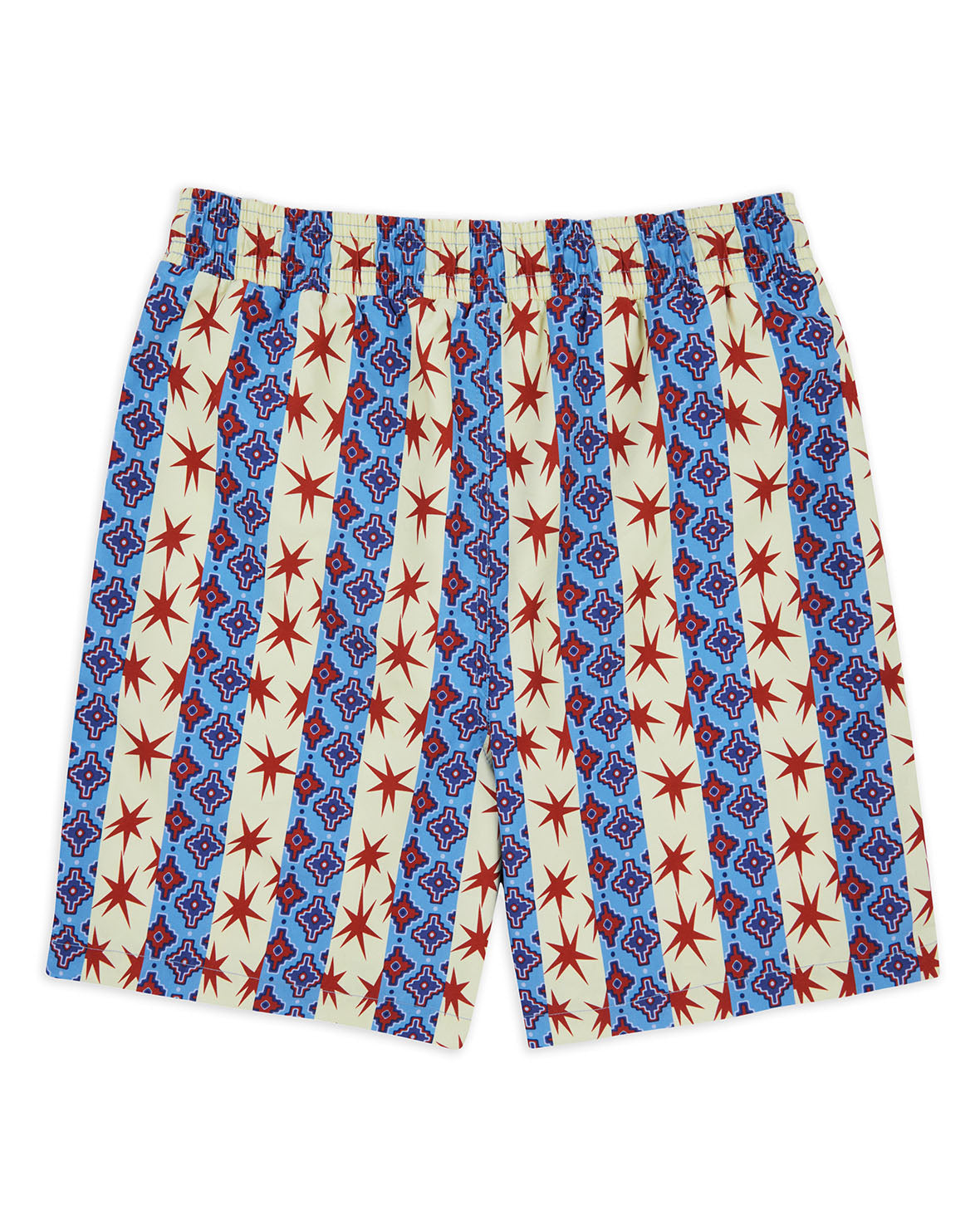 **Star Stripe Print Swim Shorts for Men - Quick Dry, Comfortable Beach Shorts - Perfect for Swimming, Surfing, and Summer Vacations**