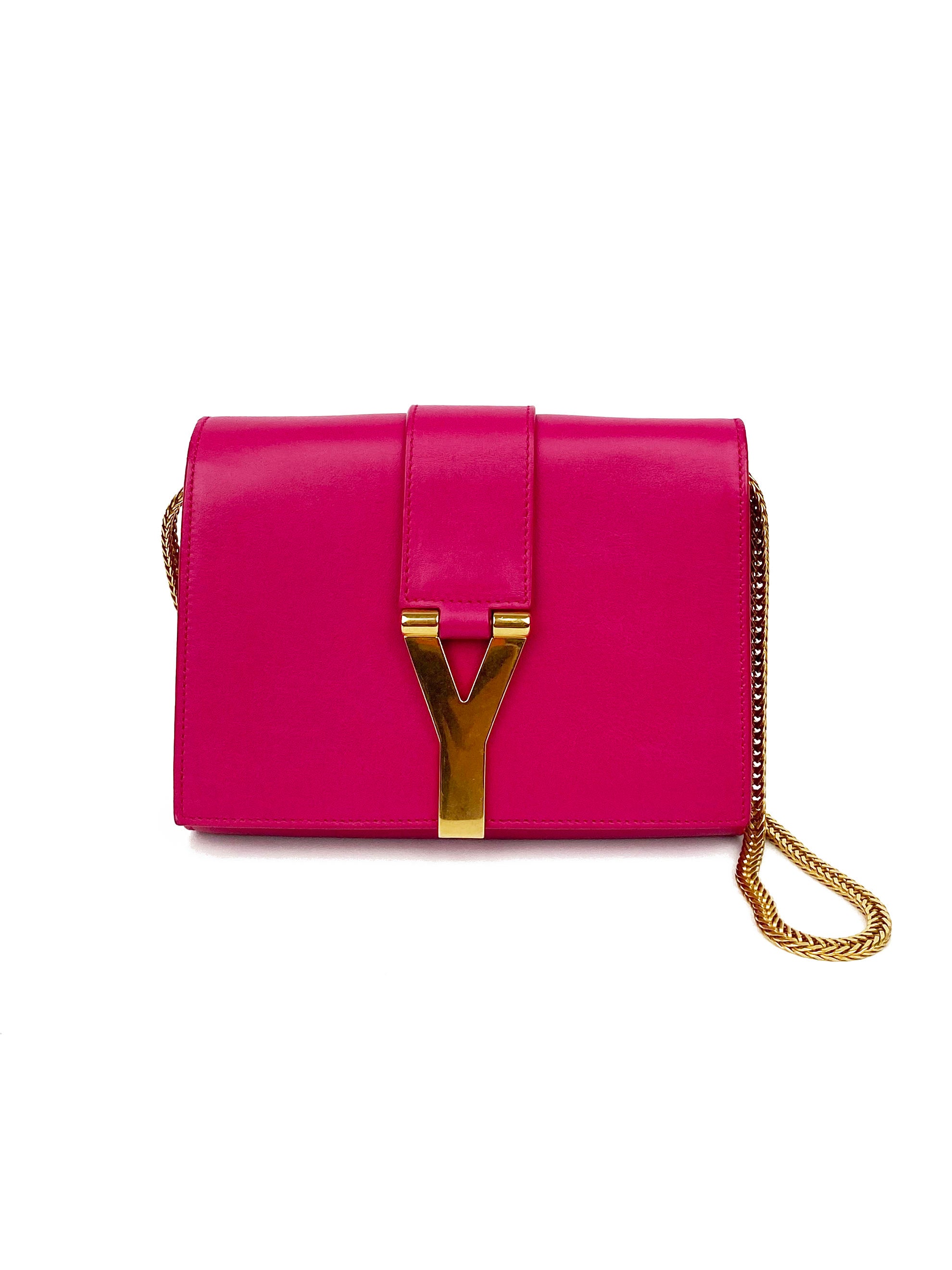Saint Laurent Mini Pink Ligne Crossbody Bag - Luxury Designer Shoulder Purse for Women | Perfect for Date Night, Parties & Everyday Use