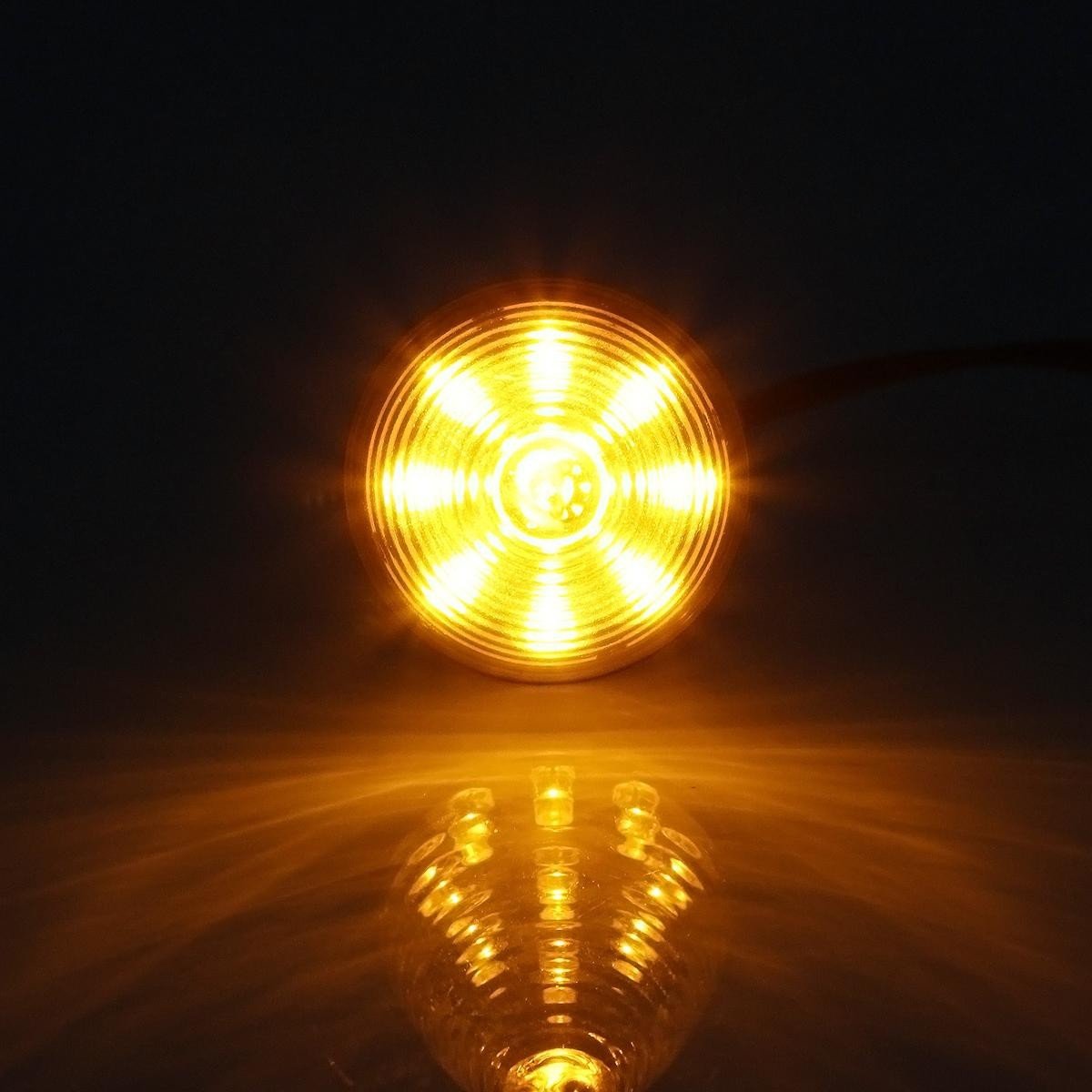 Partsam 10Pcs 2 Inch Amber 9LED Side Marker Lights - 2